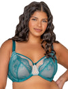 B2382 Ava See-Thru Lace: DARK TEAL