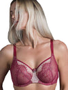 B2382 Ava See-Thru Lace: DEEP RED